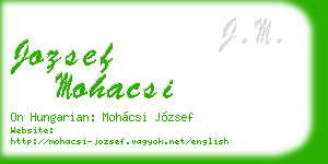 jozsef mohacsi business card