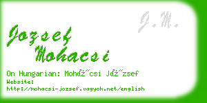 jozsef mohacsi business card